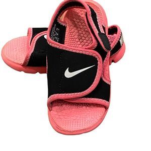 Nike Sunray Adjust 4 (TD) SIZE 9 Black/Pink Girl